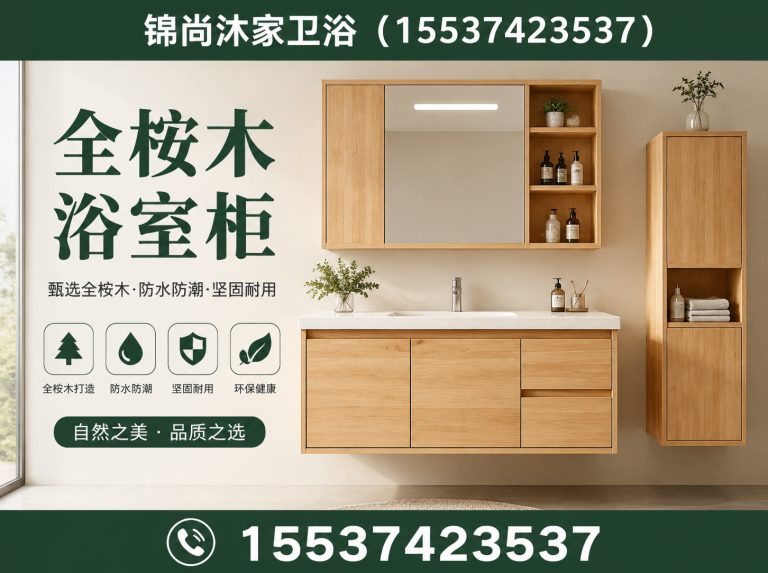 长葛市全桉木浴室柜展示图